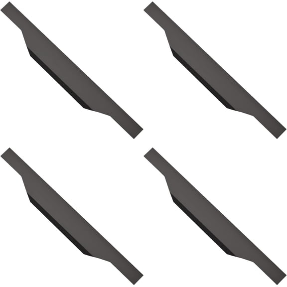 300mm Aluminum Alloy Matte Black Cabinet Handles, 4pcs Finger Edge Pull Concealed Cupboard Handle Invisible Furniture Strip Pull with Screws for Home