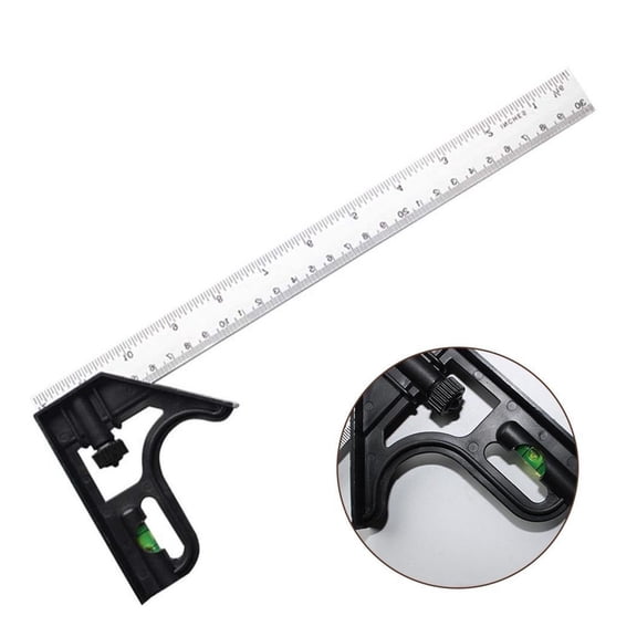 300mm Combination Square Angle Ruler Multifunctional Stainless Steel Square Angle Finder ,Water-Proof & Dust Resistant