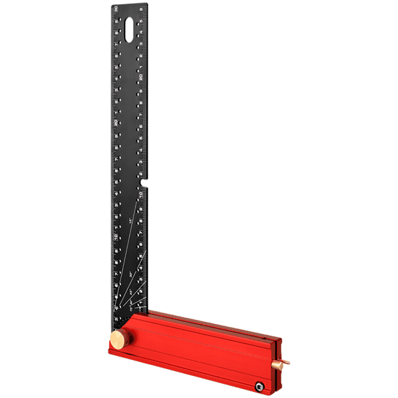 300mm Folding Angle Ruler, L-Type Woodworking Square for 90 & 45 Accurate Measurement, Professional Alloy Steel Square with Clear Etching, 11.9 x 6.5 x 0.75 in for Builders, Architects