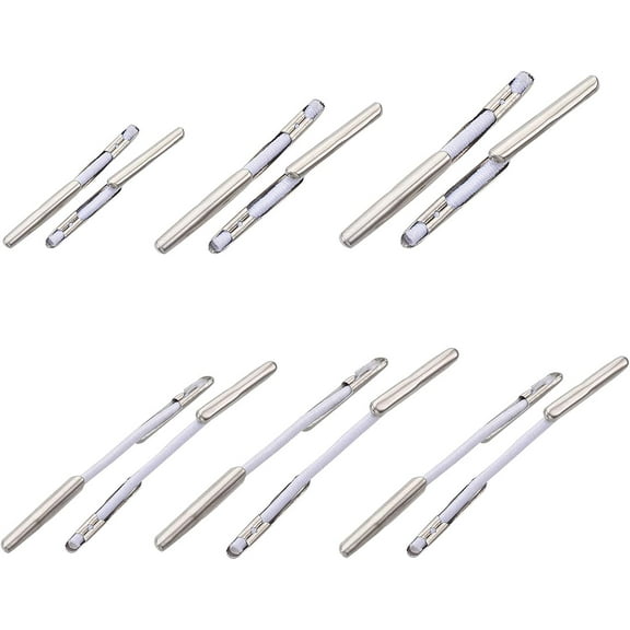 300pcs 6 Sizes 25-53mm Elastic Barbed Cord with Stainless Steel Findings Stretch Cord with Metal Ends Metal Barbs Barbed Fasteners