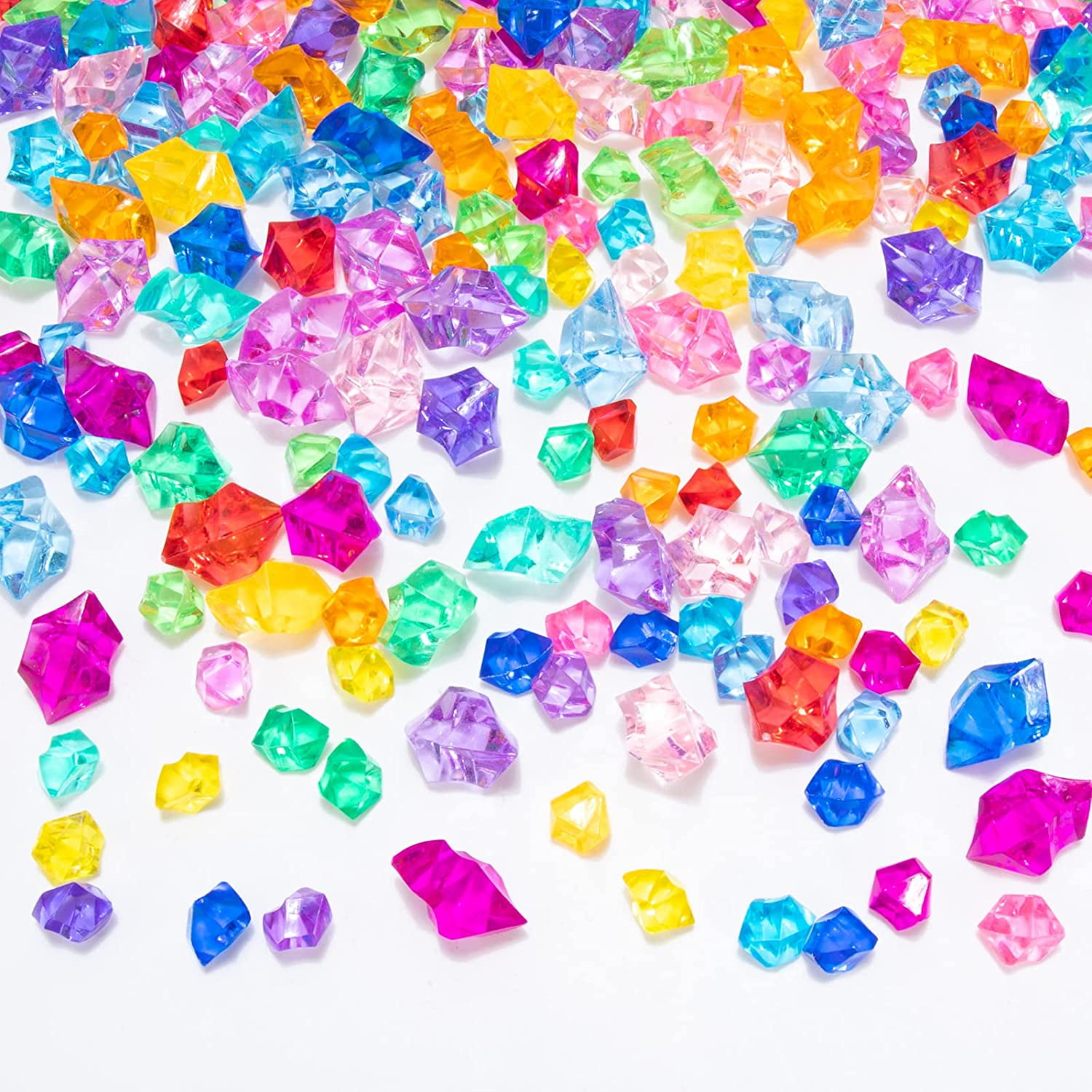 300pcs Acrylic Diamond Gems, Wedding Table Scatter Confetti Crystals