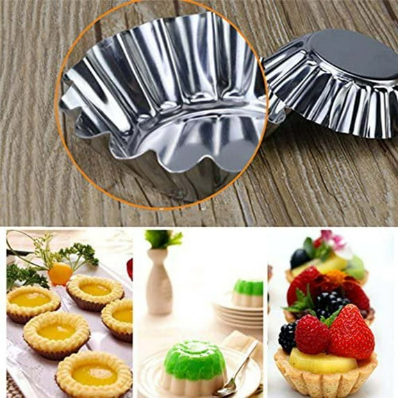 300pcs Aluminum Thickened Foil Cups Cupcake Liners Cake Baking Leak-Proof for Cakes and Desserts, Stackable and Eco-Friendly Mini Cake Pans with Lids Aluminum Foil Baking Cups, Cupcake Pan, Silver