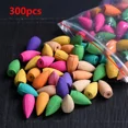 thumbnail image 1 of 300pcs Assorted Backflow Incense Cones, Lavender Agarwood Sandalwood Artemisia Floral Rose Scent, Wood Material, Smoke Reflux Incense for Yoga Gifts and Stylish Home Decor No Feathers, 1 of 5