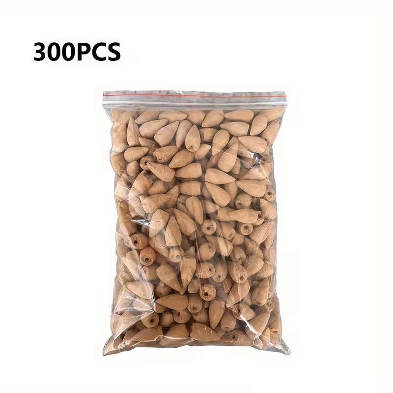 300pcs Assorted Backflow Incense Cones, Lavender Agarwood Sandalwood Artemisia Floral Rose Scent, Wood Material, Smoke Reflux Incense For Yoga Gifts And Stylish Home Decor