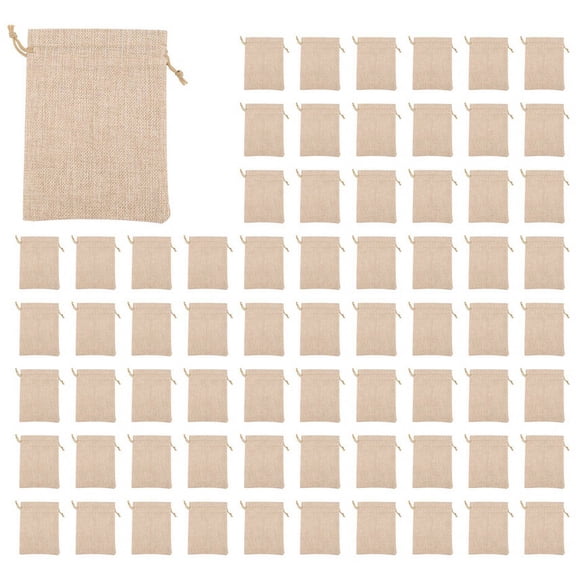 300pcs Burlap Packing Pouches Drawstring Bags 118cm Gift Bag Packing Storage Linen Jewelry Pouches Sacks for