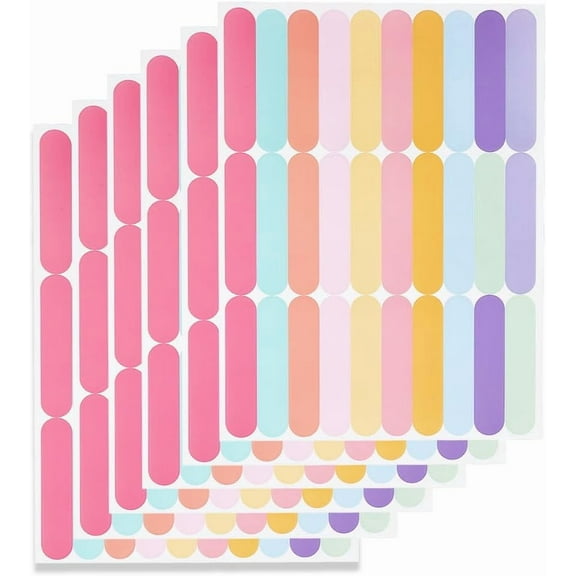 300pcs Confetti Strip Wall Stickers Decals Oval Colorful PVC Decals Waterproof Boho Removable Bar Decoration Accessories DIY