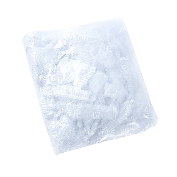 STRANDCHIC 300pcs Food Grade PE Disposable Plastic Wrap Covers for Kitchen Use White Elastic Food Storage Bags