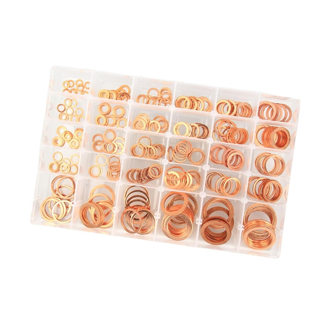 300pcs Flat Washer Hydraulic Fittings Washers Sealing Gasket Oil Washers Gasket Oil Crush Washers Lock Washer Assortment Oil Drain Gasket Metric Washer Gasket