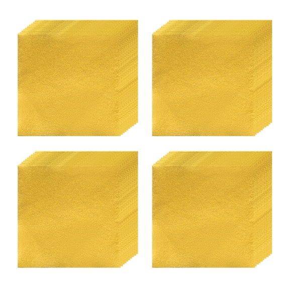 300pcs Foil Candy Wrappers, 4 x 4 Inch Chocolate Bar Wrappers, Aluminum Foil Paper (Gold, Orange Peel)