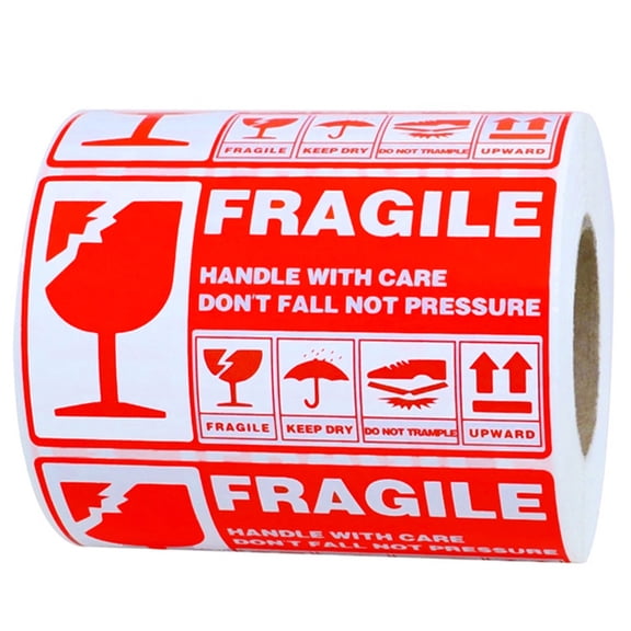300pcs Fragile Stickers Handle with Care Shipping for Express Warning Labels Don'for t Fall Not Pressure Sticker