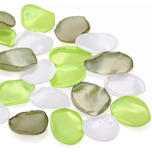 300pcs Green Rose Petals, Sage Green Flower Girl Petals Scatter Fake Rose Petals for Wedding Aisle Runner Table Centerpieces Bridal Shower Romantic Night Decorations