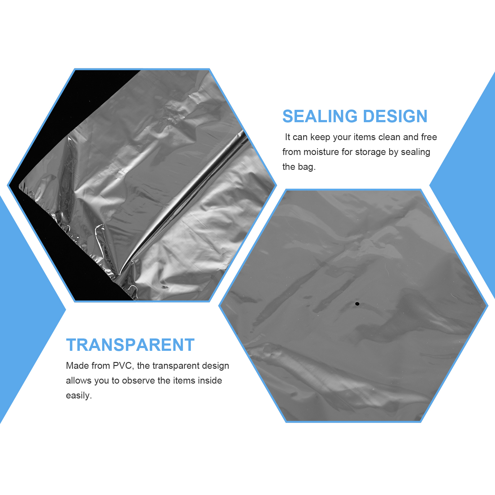 300pcs Heat Shrink Film Bags Transparent Bottle Packing Bags Heat