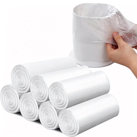 300 Pcs X 1 Gallon Mini Trash Bags, 13.7 x 11.8 inch Desktop garbage Bags, White Mini Trash Can Liners,for Desktop Mini Trash Can, Bathroom, Kitchen, Home