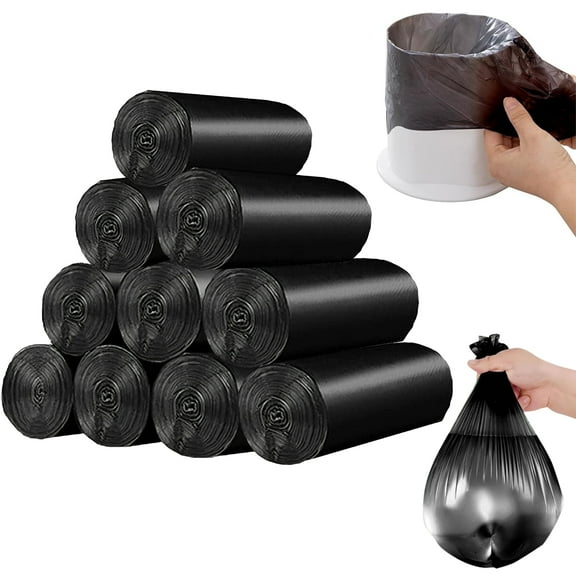 300 x 1 Gallon Mini Trash Bags, 3.8 Litre Black Mini Trash Can Liners, garbage Bags for Bathroom, Kitchen, Home, Pet use 13.7 x 11.8 inches