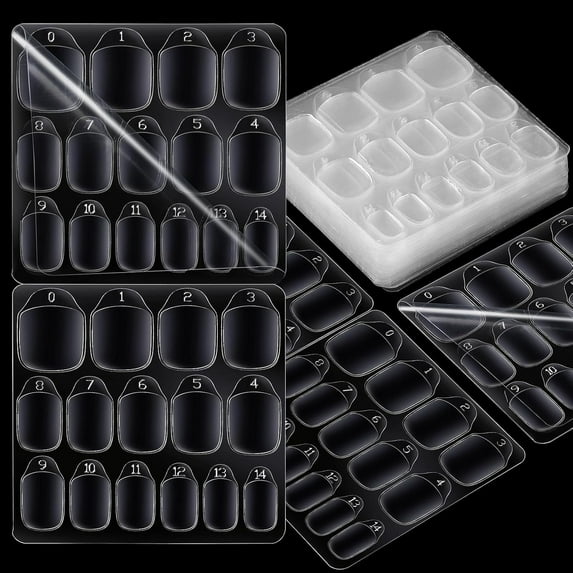 300pcs Nail Adhesive Tabs for Press on Nails, 15 Sizes of Nail Sticky Tabs for Nails Press on Nail Stickers, Nail Glue Stickers Press on Sticky Tabs, 10 Sheets