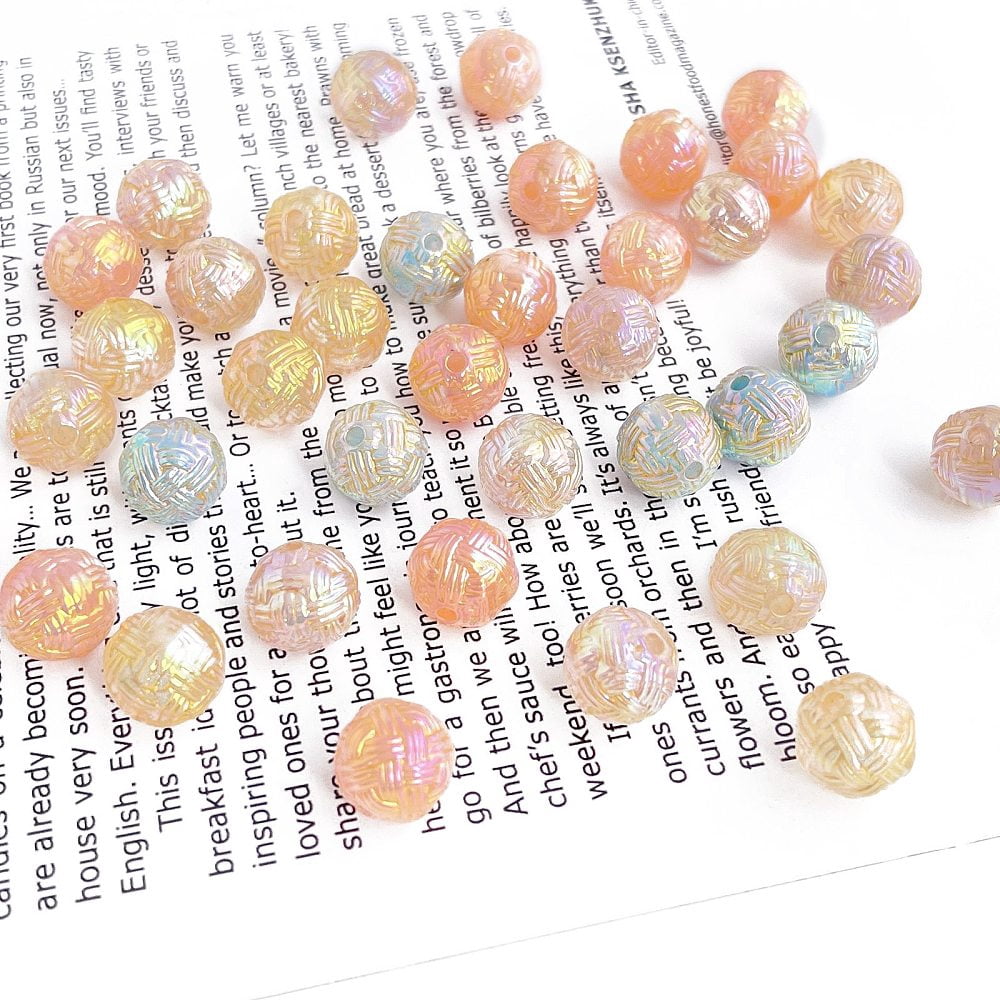 300pcs Opaque Acrylic Beads Round Mixed color 15.1x15.3x15mm Hole: 3mm