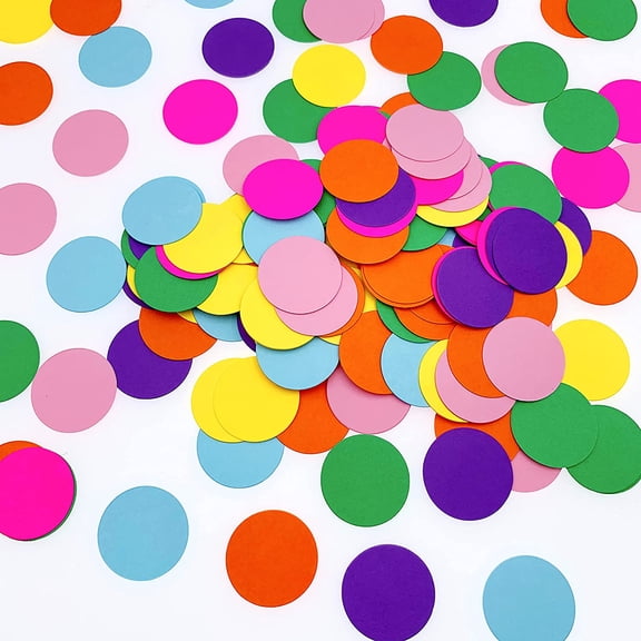 300pcs Rainbow Paper Dots Birthday Party Decorations Table Confetti Biodegradable Baby Shower Colorful Hawaiian Supplies Decor Packaging Circle