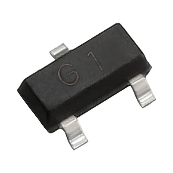 Uxcell 50 Pcs MMBT5551-G1 Transistor NPN 160V 600mA 300mW Surface Mount SOT-23 Black Plastic