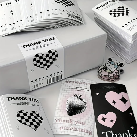 300pcs Seal Stickers,40 Style 3.54x2.54 Inch Thank You Stickers for Small Business, Self-Adhesive & Waterproof Stickers with Beautiful Designs, Strong and Durable Envelope Seals