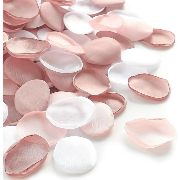 300pcs Silk Rose Petals Dusty Rose Blush Flower Petals for Wedding Flower Girl Basket Aisle Scatter Dinner Table Centerpieces Party Confetti Bridal Shower Romantic Night Decoration