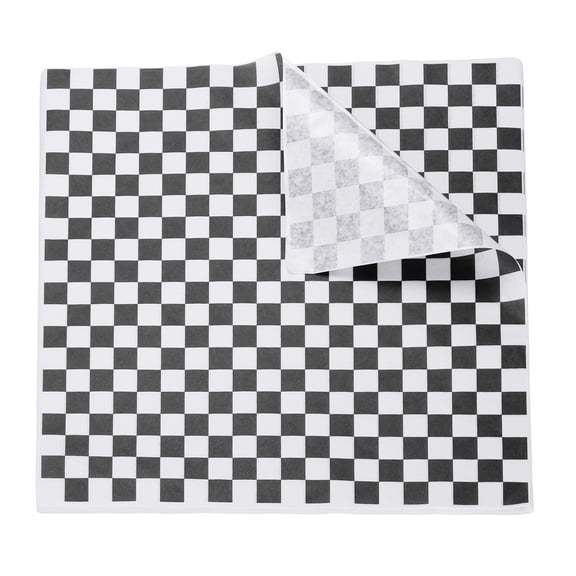 300pcs Square Checkered Wax Paper Sheets 11.81" x 11.81" Oil-absorbing Dry Food Wrapping Paper for Sandwich Baking Liners Picnic Basket Bread Hamburger Wrap Kitchen, Black