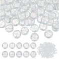 thumbnail image 1 of 300pcs Transparent Glass Number Beads Flat Round Number Beads 10mm AB Colorful Number Beads Small Spacer Beads for Jewelry Making Bracelets Necklaces, 1 of 6