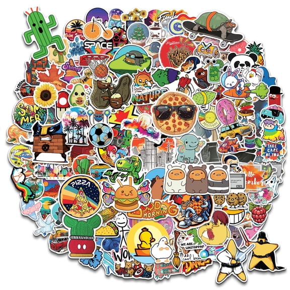 300pcs VSCO Stickers for Water Bottle, Laptop, Teens - Trendy Graffiti Cute Vinyl Aesthetic Waterproof Pack for Skateboard Luggage - Colorful Funny Designs