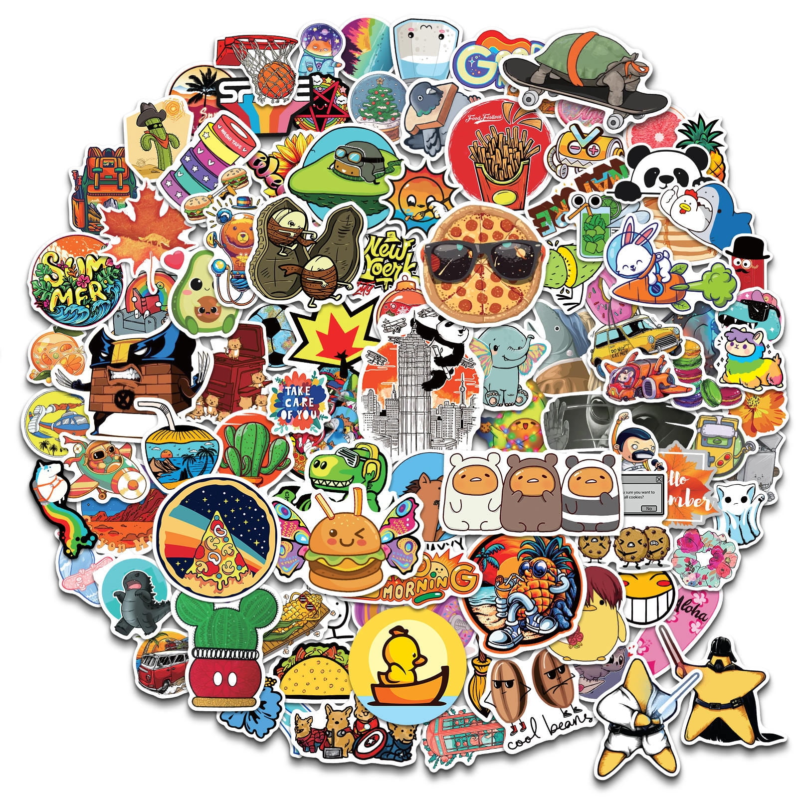 300pcs Stickers for Water Bottle, Laptop, Teens - Trendy Graffiti Cute ...