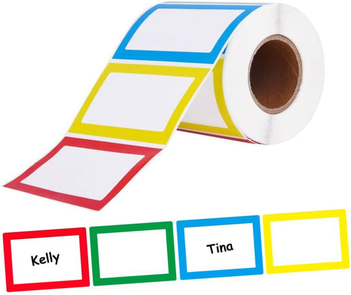 300pcs White Stickers Clothing Labels for Kids Water Bottle Labels Self Adhesive Stickers Name