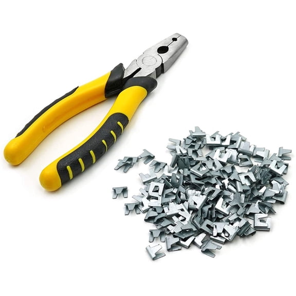 300pcs Wire Cage Clips and Pliers Bird Rabbit Chicken Wire Cage Clips with Fence Pliers