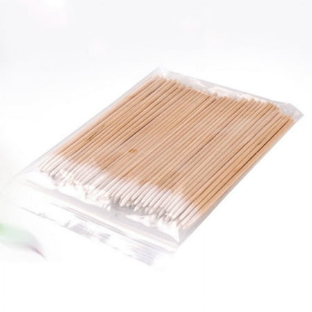 300pcs Wood Cotton Swab Cosmetics Permanent Makeup Health Medical Ear Jewelry Clean Sticks Buds Tip Wood Cotton Head Swab