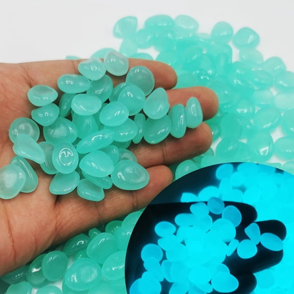 300pcs/bag Outdoor Yard Stones GardensPebbles Glow In Dark Fish Tanks Aquarium Decoration Natural Crystals Rock