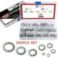 thumbnail image 1 of 300pcs/kit Tooth Lock Washer Stainless Steel External Star Assortment Spare Part, 1 of 8