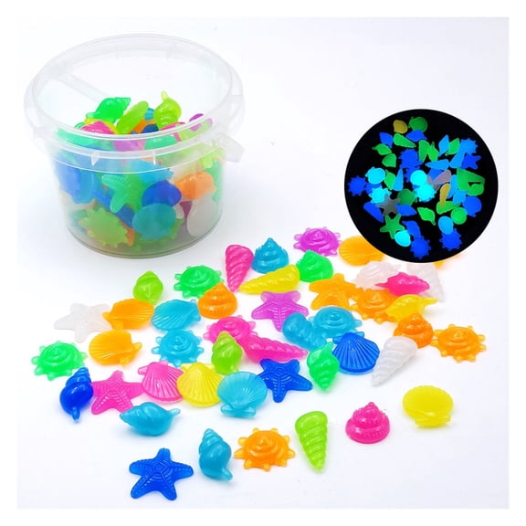 300pcs small ocean glow stones, colorful glow stones, pebbles, glow pebbles, fluorescent pebbles, path decorations, aquariums, garden paths, potted plants (mixed colors).
