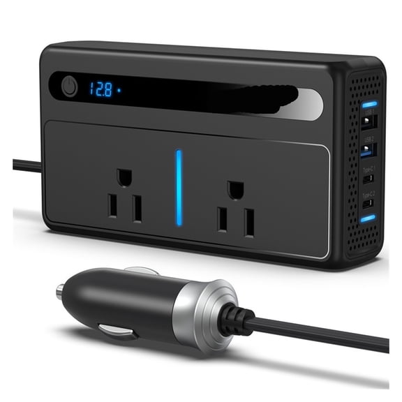 300w Automobile Inverter 12v/24v to 110v Multifunctional Power Station Converter for Home, RV ,Rapid Cooling with Minimal Noise