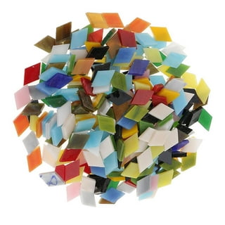 100x Petal Mosaic Tiles, Mixed Color Mosaic Glass Pieces, Mosaic