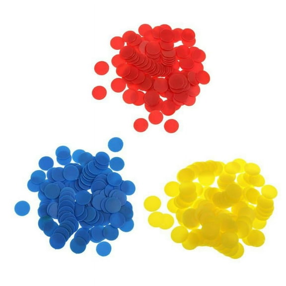 300x Opaque Board Game Counters Tiddly Winks Numeracy Bingo Chips
