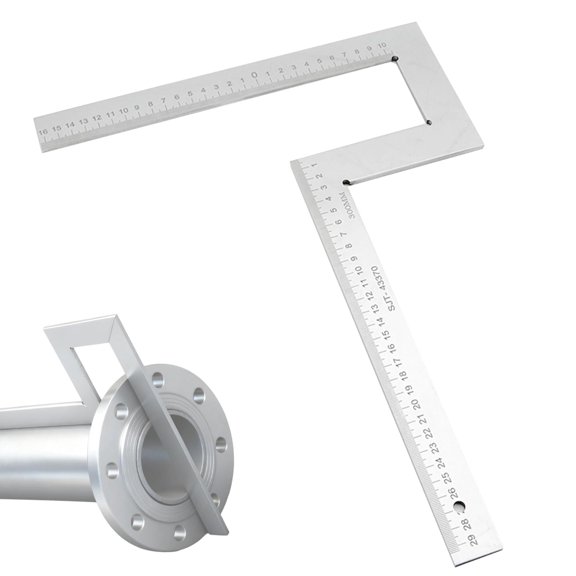 300x300mm Professional Flange Measurement Tool - 2CR13 Stainless Steel Pipefitter Gauge for Precision Flange Squareness, Alignment & Pipeline Distribution Checking