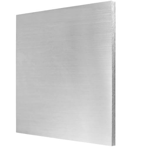 300x300x10mm 6061 Aluminum Sheet, 12 x 12 x 3/8 Inch T6 Heavy Duty Flat Plain Multifunctional Metal Square Aluminum Plate Sheet for DIY Construction, Mechanical Workshop$$Building Supply