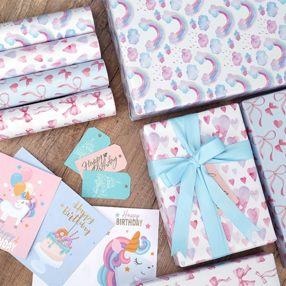 300x43cm Pink Bow Pattern Gift Wrapping Paper Bowknot Christmas Gift ...