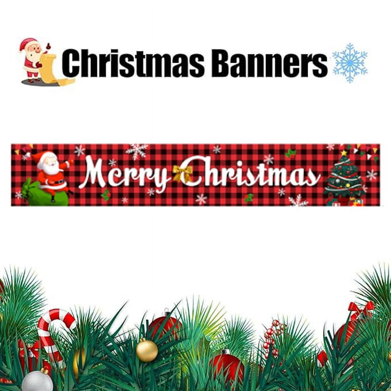 300x50cm Large Merry Christmas Banner Outdoor Christmas Banner Yard