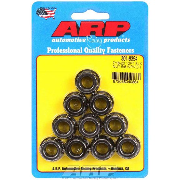 301-8354 0.43-20 in. 12 Point Nuts - Pack of 10