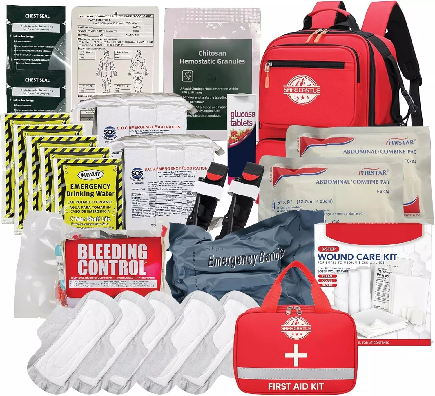 (301 Pieces School Kit) SAFECASTLE School Compact Kit Emergency