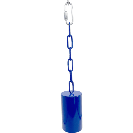 3011 Large Blue Chime Pipe Ringer M&M Bird Toys - Brightly Colored Powder Coated Durable