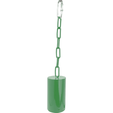 3011 Large Green Pipe Chime Ringer M&M Bird Toys - Big Bird Safe Powder Coated Aviary Bell
