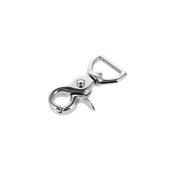 3012A Nickel Plate, Extra Mini Swivel Trigger Snap, Solid Brass-LL