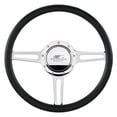 thumbnail image 1 of 30137 14 in. 3-Spoke Polished Standard Series Split Spoke Style Steering Wheel, 1 of 1