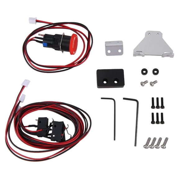 3018 Max Engraving Machine Limit Switch and Emergency Stop Switch for CNC Wood Router Engraveing Machine Milling Machine,3 x Limit switches 1 x Emergency Stop Switch 1 set x accessories,Black&Red