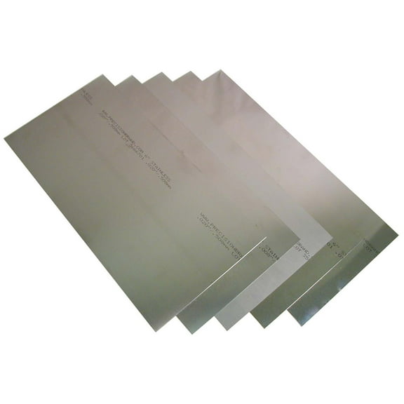 302 Stainless Steel Sheet, Unpolished (Mill) Finish, Full Hard Temper, 0.001-0.020" Thickness, 6" Width, 12" Length (Pack of 8) CA2