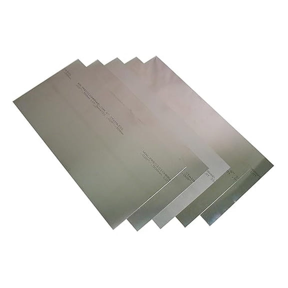 302 Stainless Steel Sheet, Unpolished (Mill) Finish, Full Hard Temper, 0.001-0.020" Thickness, 6" Width, 12" Length (Pack of 8)